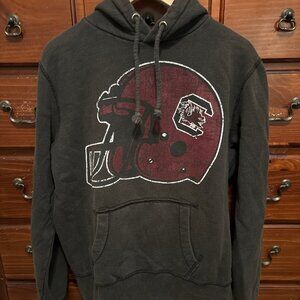 South Carolina Gamecocks Football Sweatshirt- Distressed Helmet - Size M - Black